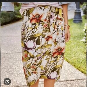 Chico's Multicolor Floral Skirt